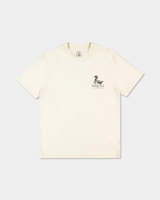 Image of T-Shirts. Product name - Volcom Mens Stoney River T-Shirt Dirty White in Dirty White colour by brand - Volcom