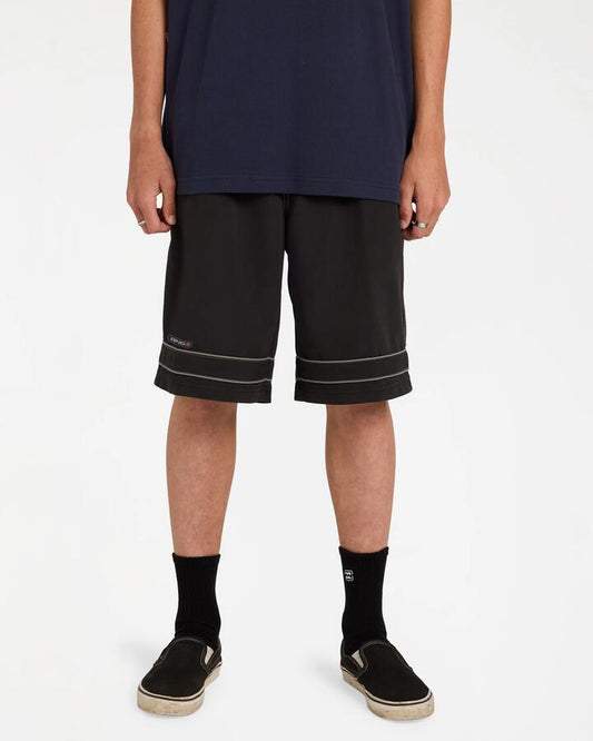 Image of Swimwear. Product name - Billabong Mens Throw On 2.0 22" Boardshorts Black in Black colour by brand - Billabong
