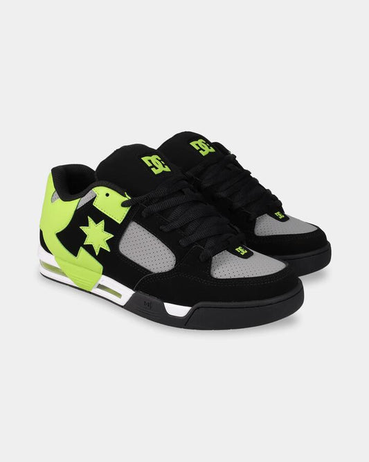Image of Shoes. Product name - DC Shoes Mens Dc Commad Skate Shoes Black/Grey/Lime in Black/Grey/Lime colour by brand - DC Shoes