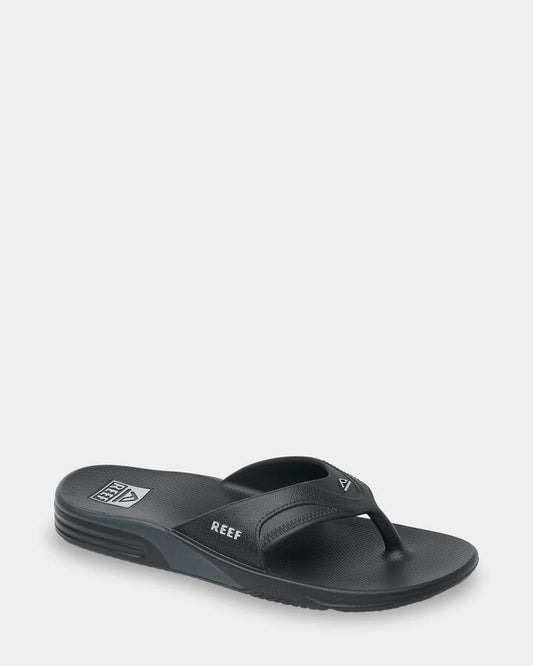 Image of Sandals. Product name - Reef Mens Fanning H20 Thongs Black in Black colour by brand - Reef
