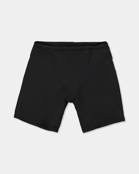 Image of a model wearing Shorts. Product name - Quiksilver Mens Uv+ Hybrid Shorts Black in Black colour by brand - Quiksilver