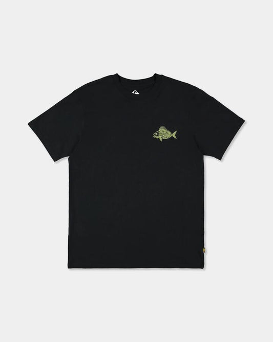 Image of T-Shirts. Product name - Quiksilver Mens Boneyards T-Shirt Black in Black colour by brand - Quiksilver