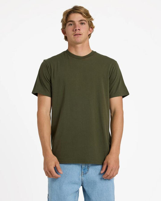 Image of T-Shirts. Product name - Quiksilver Mens Salt Water Crew T-Shirt Grape Leaf in Grape Leaf colour by brand - Quiksilver