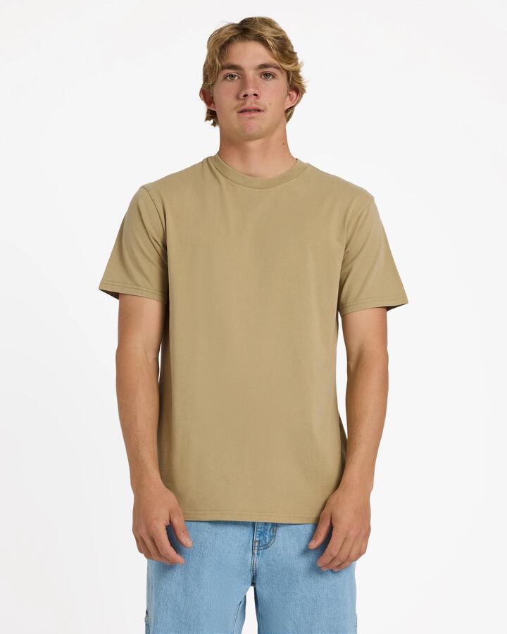 Image of T-Shirts. Product name - Quiksilver Mens Salt Water Crew T-Shirt Kelp in Kelp colour by brand - Quiksilver
