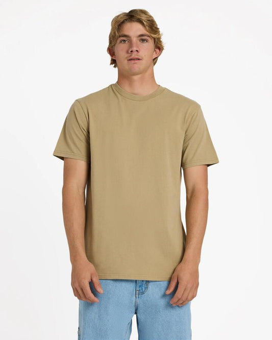 Image of T-Shirts. Product name - Quiksilver Mens Salt Water Crew T-Shirt Kelp in Kelp colour by brand - Quiksilver