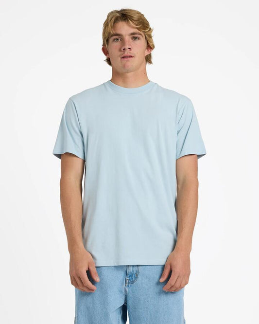 Image of T-Shirts. Product name - Quiksilver Mens Salt Water Crew T-Shirt Skyway in Skyway colour by brand - Quiksilver