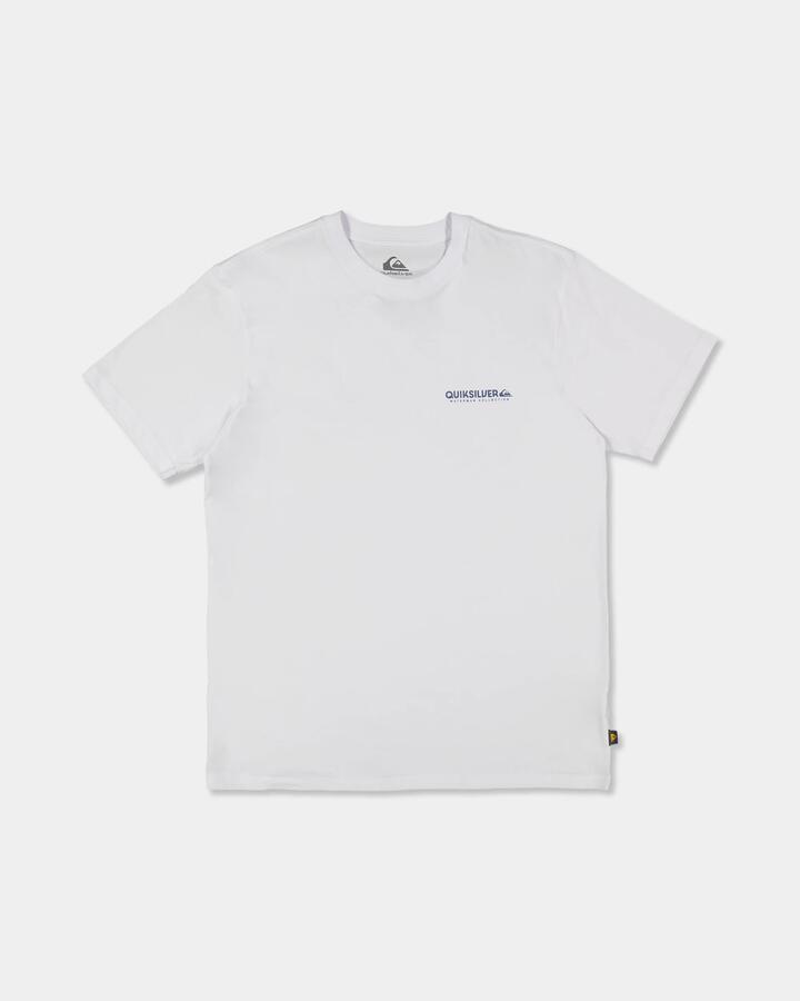 Image of T-Shirts. Product name - Quiksilver Mens Heavy Weather T-Shirt White in White colour by brand - Quiksilver