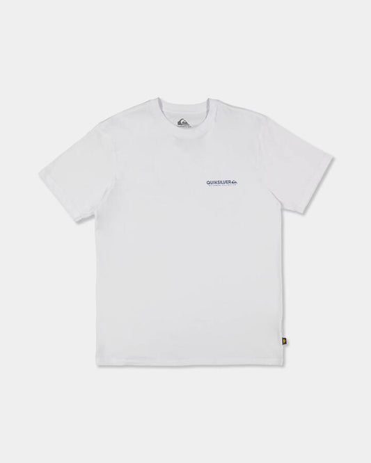 Image of T-Shirts. Product name - Quiksilver Mens Heavy Weather T-Shirt White in White colour by brand - Quiksilver