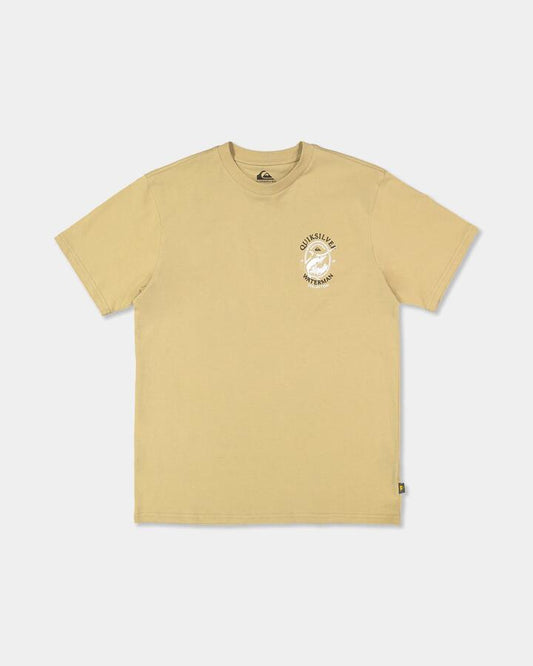 Image of T-Shirts. Product name - Quiksilver Mens Hard Line T-Shirt Cornstalk in Cornstalk colour by brand - Quiksilver