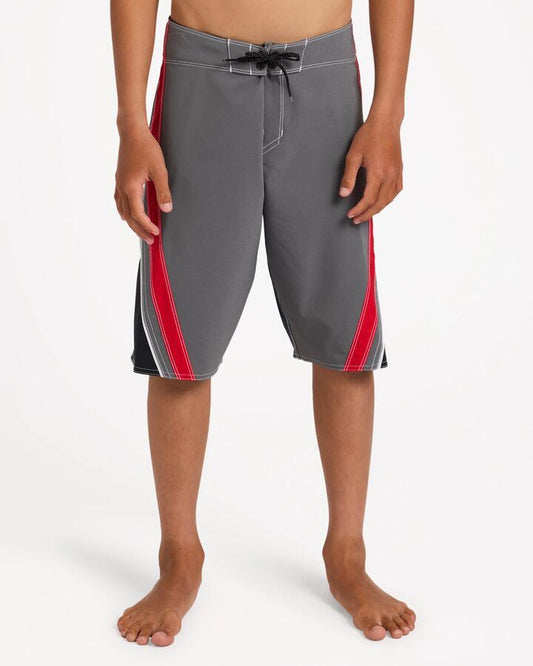 Image of Swimwear. Product name - Billabong Boys 8-16 Boys Fluid 2K Pro 19" Boardshorts Odyssey Gray in Odyssey Gray colour by brand - Billabong