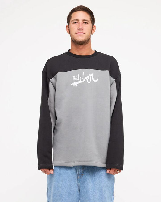 Image of Accessories. Product name - Quiksilver Mens Yg Factor Crew Neck Quarry in Quarry colour by brand - Quiksilver