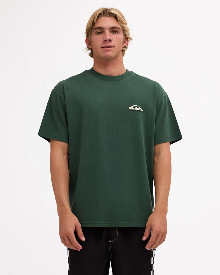 Image of T-Shirts. Product name - Quiksilver Mens Quik Core Oversized T-Shirt Forest in Forest colour by brand - Quiksilver