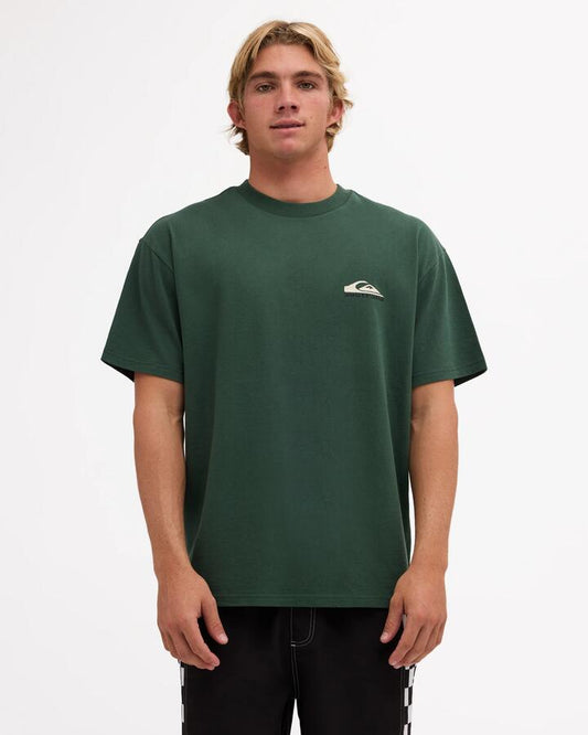 Image of T-Shirts. Product name - Quiksilver Mens Quik Core Oversized T-Shirt Forest in Forest colour by brand - Quiksilver