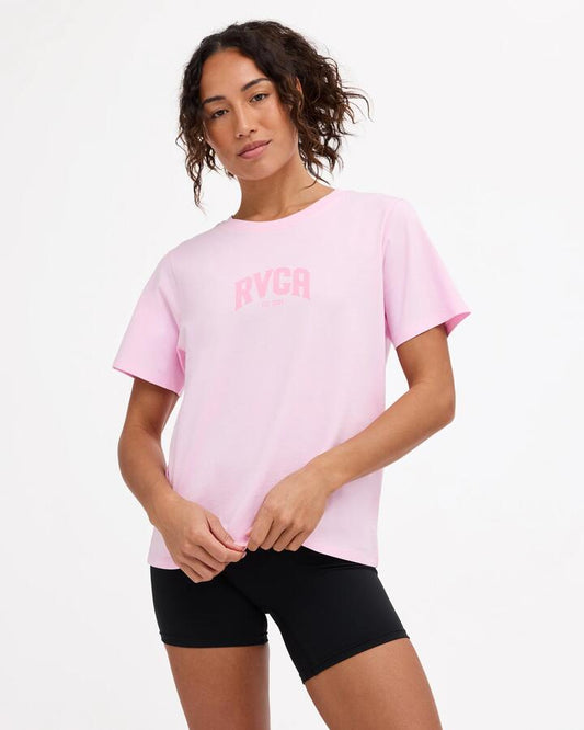 Image of T-Shirts. Product name - Rvca Womens Rvca Core T-Shirt Strawberry Cream in Strawberry Cream colour by brand - Rvca