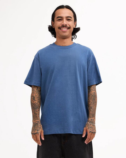 Image of T-Shirts. Product name - RVCA Mens Rvca Basic T-Shirt Navy in Navy colour by brand - RVCA