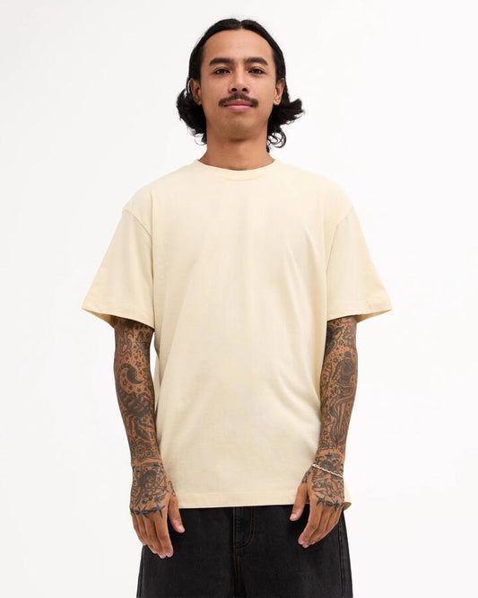 Image of T-Shirts. Product name - RVCA Mens Rvca Basic T-Shirt Natural in Natural colour by brand - RVCA