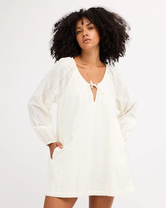 Image of Dresses. Product name - Billabong Womens Sweet Solace Mini Dress Salt Crystal in Salt Crystal colour by brand - Billabong