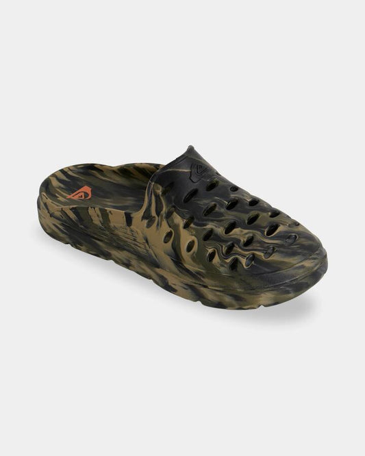 Image of Sandals. Product name - Quiksilver Mens Makua Mule Army Green/Black/Camo in Army Green/Black/Camo colour by brand - Quiksilver