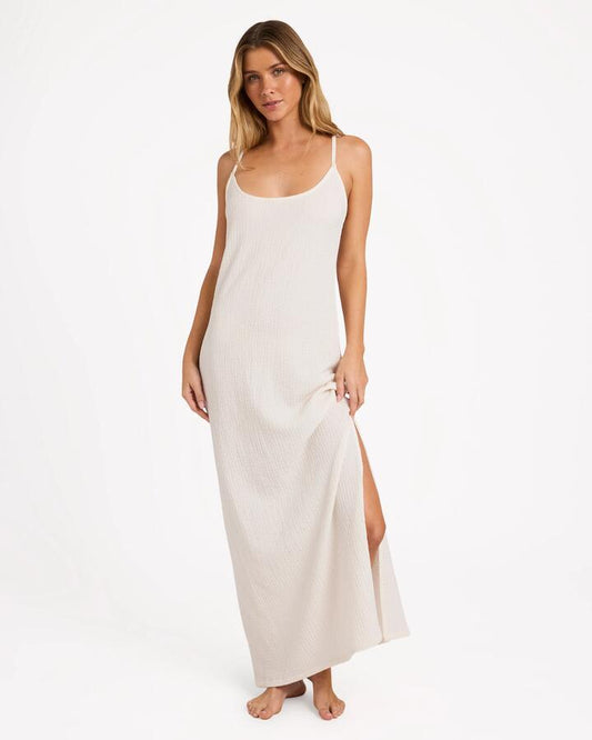 Image of Dresses. Product name - Billabong Womens Beach Bliss Maxi Dress Salt Crystal in Salt Crystal colour by brand - Billabong