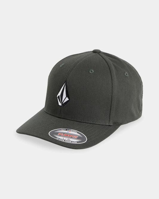 Image of Hats. Product name - Volcom Mens Full Stone Flexfit Cap Scarab in Scarab colour by brand - Volcom