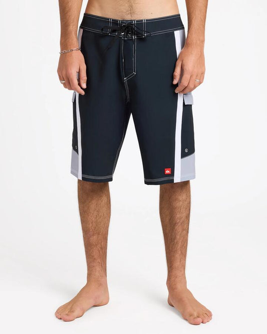 Image of Swimwear. Product name - Quiksilver Mens Eliminator 21" Boardshorts Black in Black colour by brand - Quiksilver