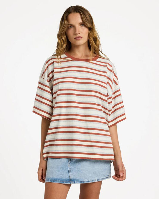 Image of T-Shirts. Product name - Roxy Womens Pavement T-Shirt Chutney in Chutney colour by brand - Roxy