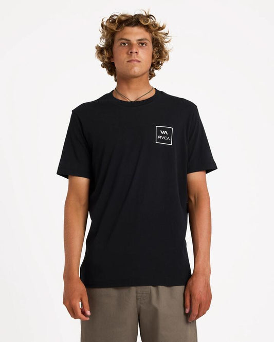 Image of T-Shirts. Product name - Rvca Mens Va All The Ways T-Shirt Black in Black colour by brand - Rvca