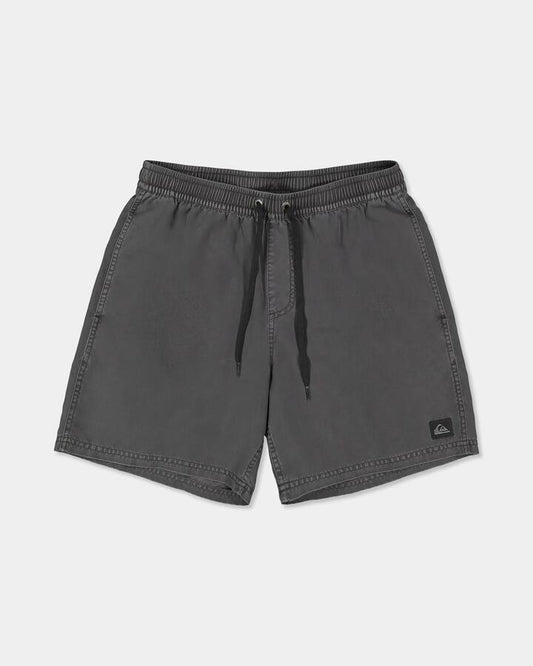 Image of a model wearing Shorts. Product name - Quiksilver Mens Everyday Surfwash 17" Volley Shorts Black in Black colour by brand - Quiksilver