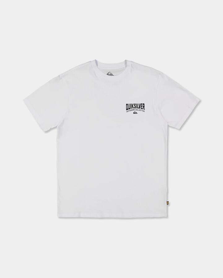 Image of T-Shirts. Product name - Quiksilver Mens Strike Mit-Shirtion T-Shirt White in White colour by brand - Quiksilver