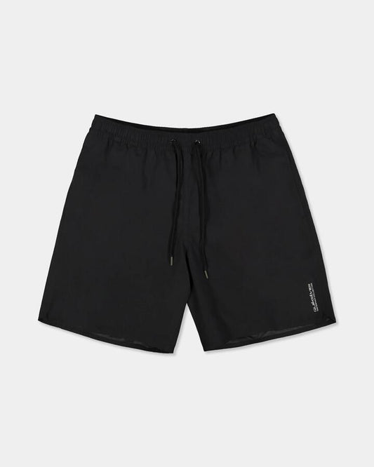 Image of a model wearing Shorts. Product name - Quiksilver Mens Balance 18" Volley Shorts Black in Black colour by brand - Quiksilver