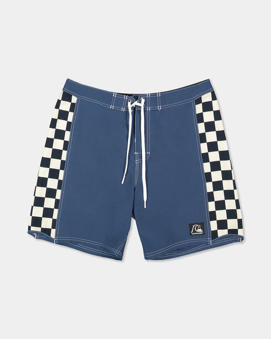 Image of Swimwear. Product name - Quiksilver Mens Original Arch 18" Boardshorts Dark Denim in Dark Denim colour by brand - Quiksilver