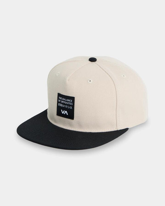Image of Hats. Product name - Rvca Mens Foreign Snapback Cap Natural in Natural colour by brand - Rvca