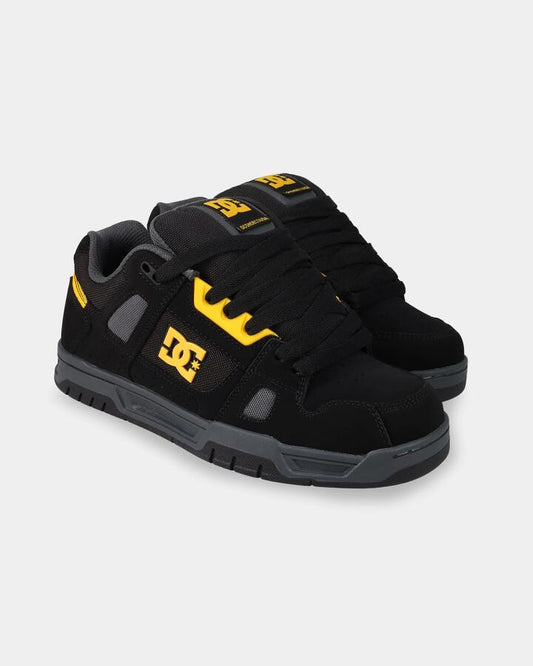 Image of Sneakers. Product name - DC Shoes Mens Stag Sneakers Black in Black colour by brand - DC Shoes