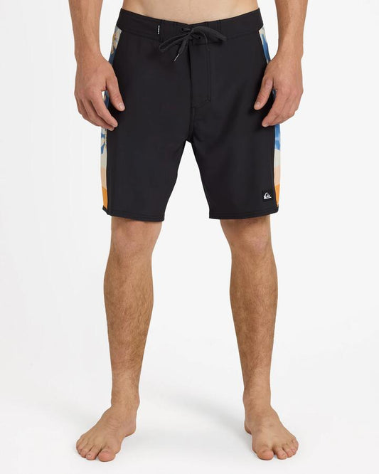Image of Swimwear. Product name - Quiksilver Mens Surfsilk Arch 18" Boardshorts Tarmac in Tarmac colour by brand - Quiksilver
