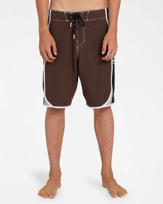 Image of Swimwear. Product name - Billabong Mens Spec Dbah Bio Wave Pro 21" Boardshorts Dark Brown in Dark Brown colour by brand - Billabong