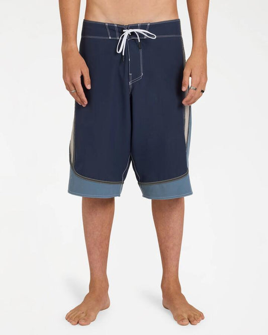 Image of Swimwear. Product name - Billabong Mens Spec Systems Pro 23" Boardshorts Dusty Indigo in Dusty Indigo colour by brand - Billabong
