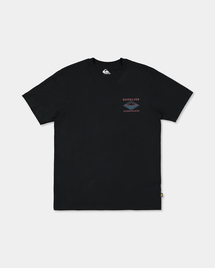 Image of T-Shirts. Product name - Quiksilver Mens All Terrain T-Shirt Black in Black colour by brand - Quiksilver