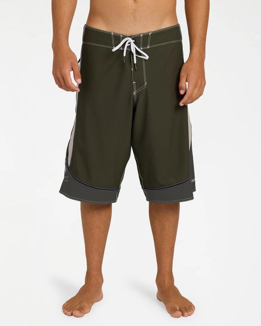 Image of Swimwear. Product name - Billabong Mens Spec Systems Pro 23" Boardshorts Forest in Forest colour by brand - Billabong