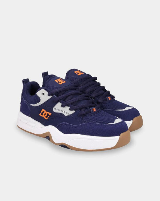 Image of Shoes. Product name - DC Shoes Mens Dc Ascend S Skate Shoes Navy/Grey/Orange in Navy/Grey/Orange colour by brand - DC Shoes