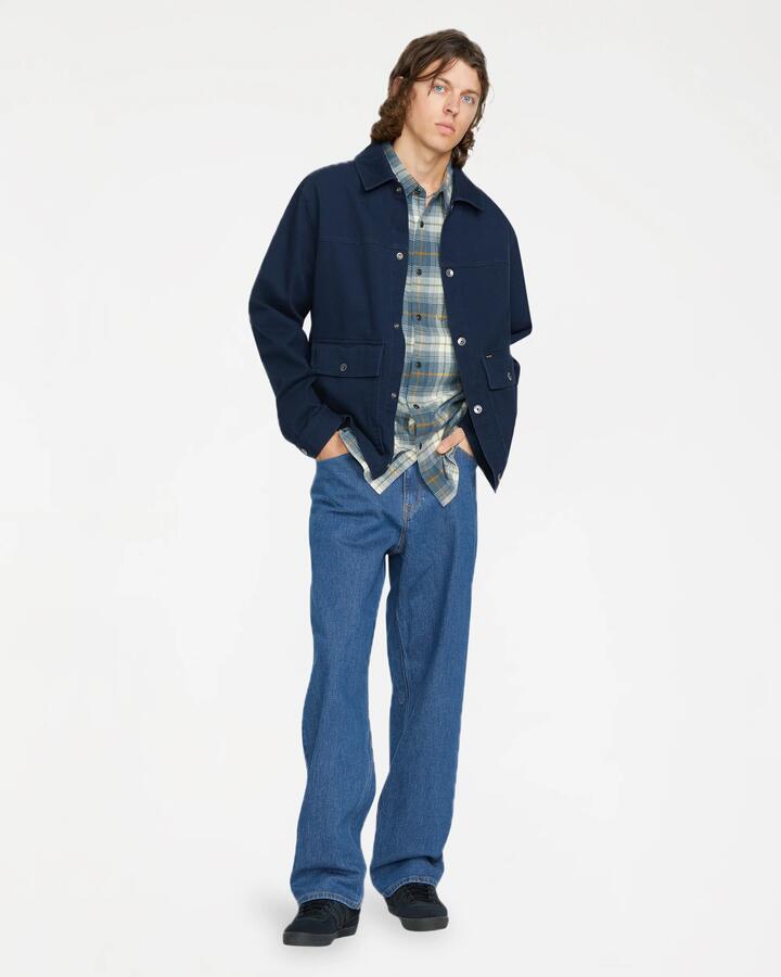 Image of Jeans. Product name - Volcom Mens Billow Denim Jeans Bold Blue in Bold Blue colour by brand - Volcom