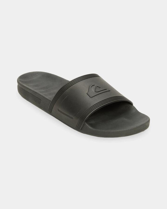 Image of Slippers. Product name - Quiksilver Mens Dockyard Slides Black in Black colour by brand - Quiksilver