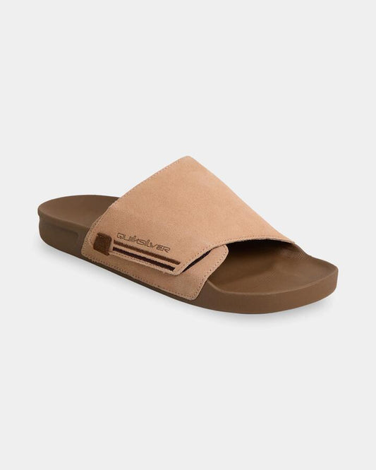 Image of Sandals. Product name - Quiksilver Mens Sunset Suede Sandals Tan in Tan colour by brand - Quiksilver