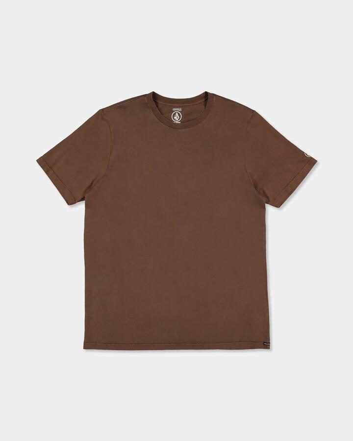 Image of T-Shirts. Product name - Volcom Mens Aus Wash T-Shirt Brown Stone in Brown Stone colour by brand - Volcom