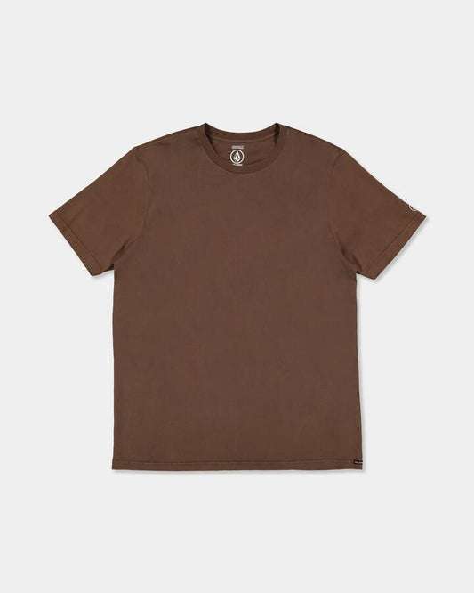 Image of T-Shirts. Product name - Volcom Mens Aus Wash T-Shirt Brown Stone in Brown Stone colour by brand - Volcom