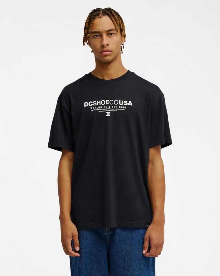 Image of T-Shirts. Product name - DC Shoes Mens Dc Heritage T-Shirt Black in Black colour by brand - DC Shoes