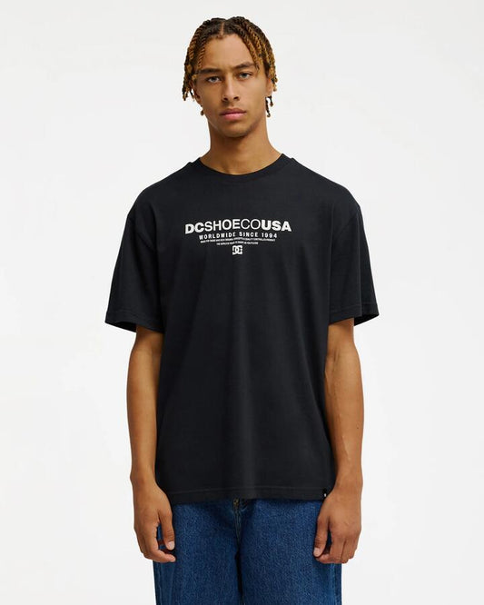 Image of T-Shirts. Product name - DC Shoes Mens Dc Heritage T-Shirt Black in Black colour by brand - DC Shoes