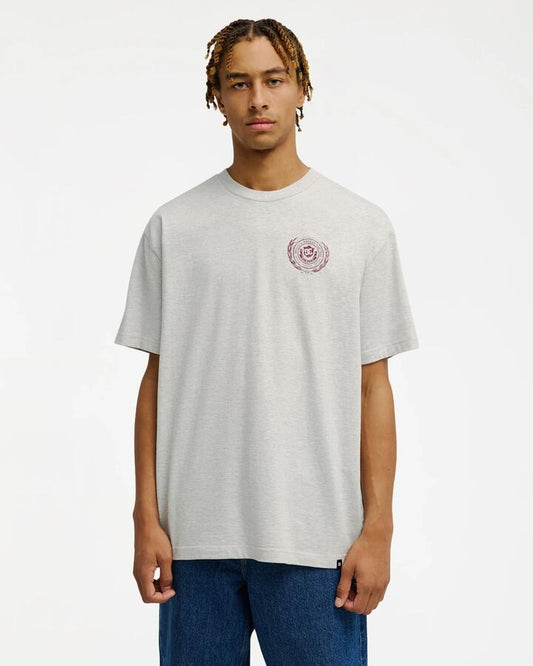 Image of T-Shirts. Product name - DC Shoes Mens Dc Honor Badge T-Shirt Light Heather Grey in Light Heather Grey colour by brand - DC Shoes