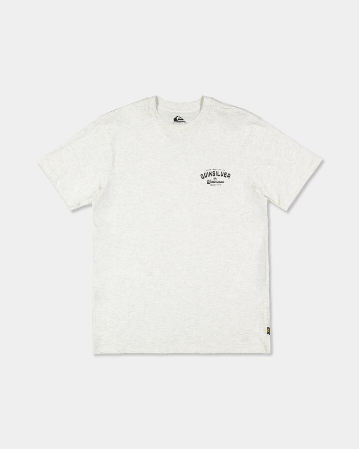 Image of T-Shirts. Product name - Quiksilver Mens Skipper T-Shirt Light Grey Heather in Light Grey Heather colour by brand - Quiksilver