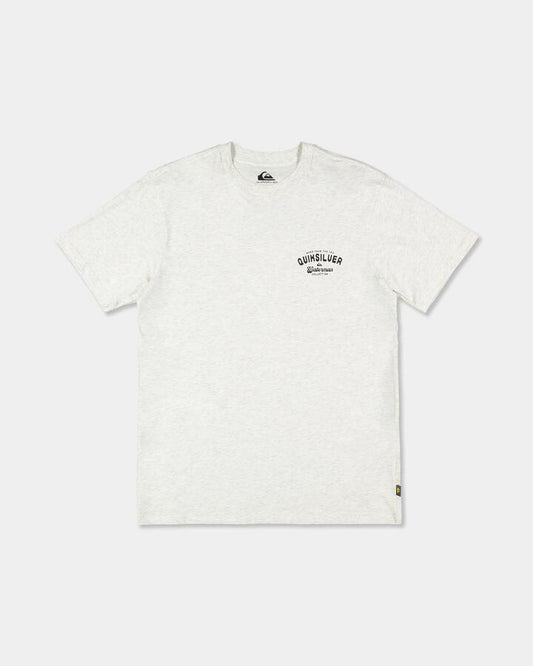 Image of T-Shirts. Product name - Quiksilver Mens Skipper T-Shirt Light Grey Heather in Light Grey Heather colour by brand - Quiksilver