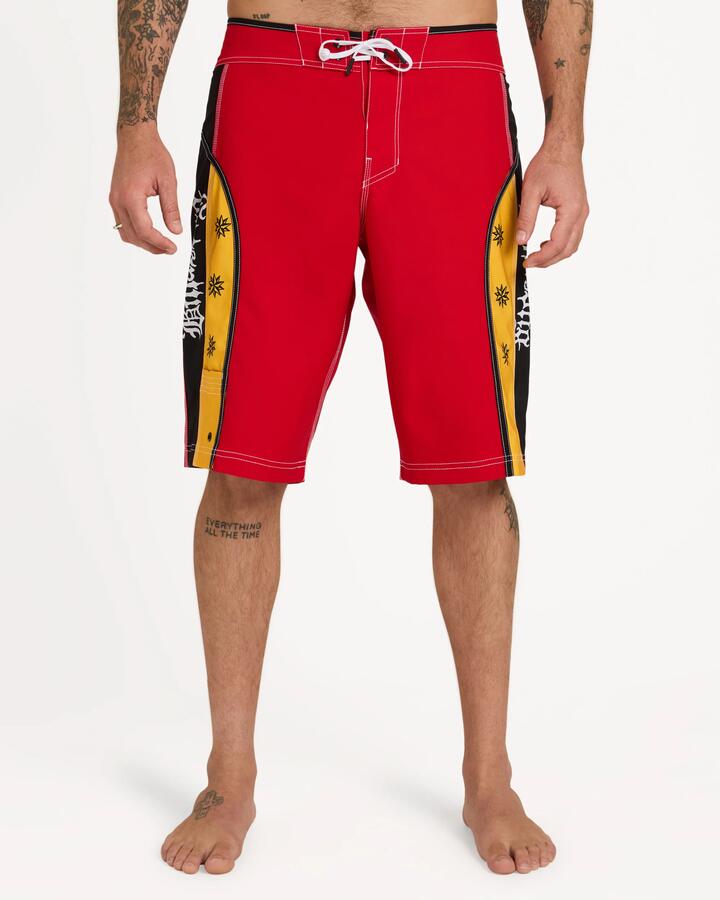 Image of Swimwear. Product name - Billabong Mens Creed Pro 23" Boardshorts Core Red in Core Red colour by brand - Billabong